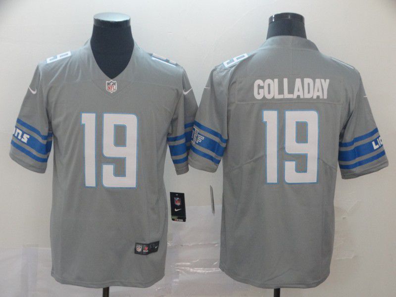 Men Detroit Lions #19 Golladay Grey Nike Vapor Untouchable Limited Player NFL Jerseys->detroit lions->NFL Jersey